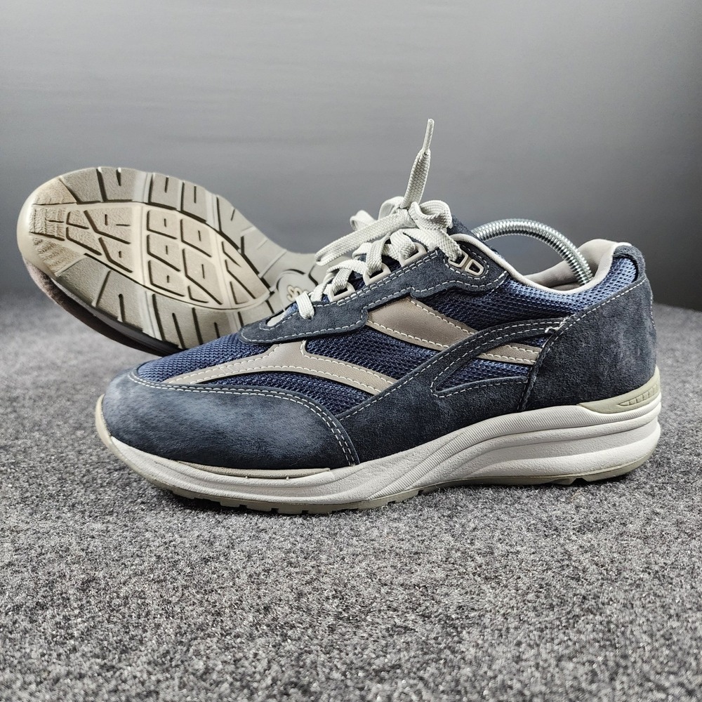 NWOB SAS‎ Journey Mesh Walking Shoes Mens 10.5N Blue Grey Tripad Comfort Suede